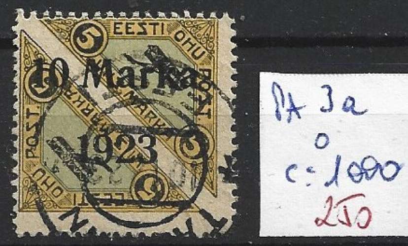 ESTONIE PA 3a oblitéré côte 1000 €