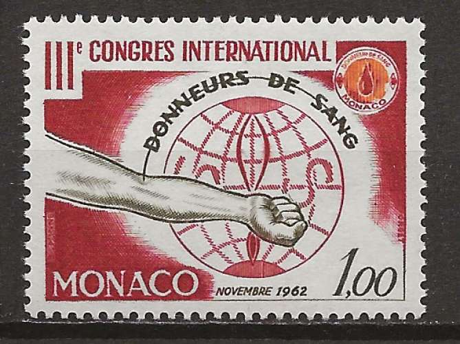   MONACO     ANNEE 1962 Y.T N°598 NEUF** 