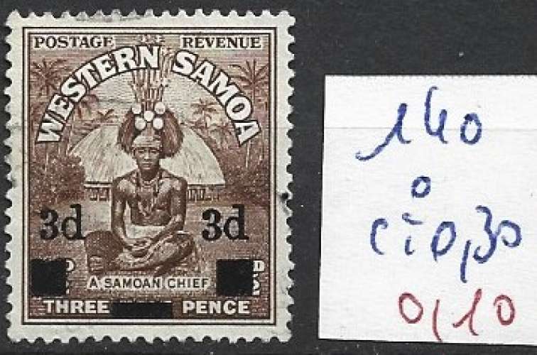 SAMOA 140 oblitéré côte 0.30 €