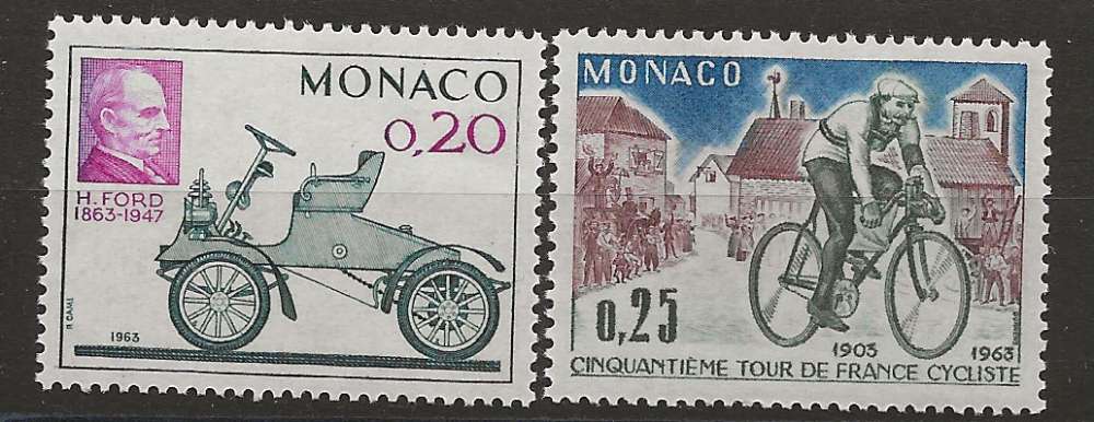   MONACO     ANNEE 1963 Y.T N°632-633 NEUF**