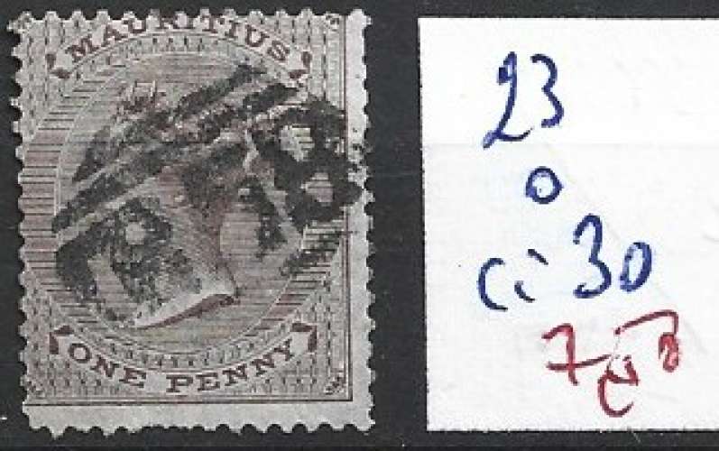 MAURICE 23 oblitéré côte 30 €