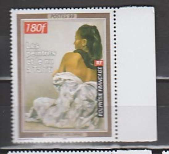 Polynésie Française n°606  Neuf  année 1999 Peintres et Nus 