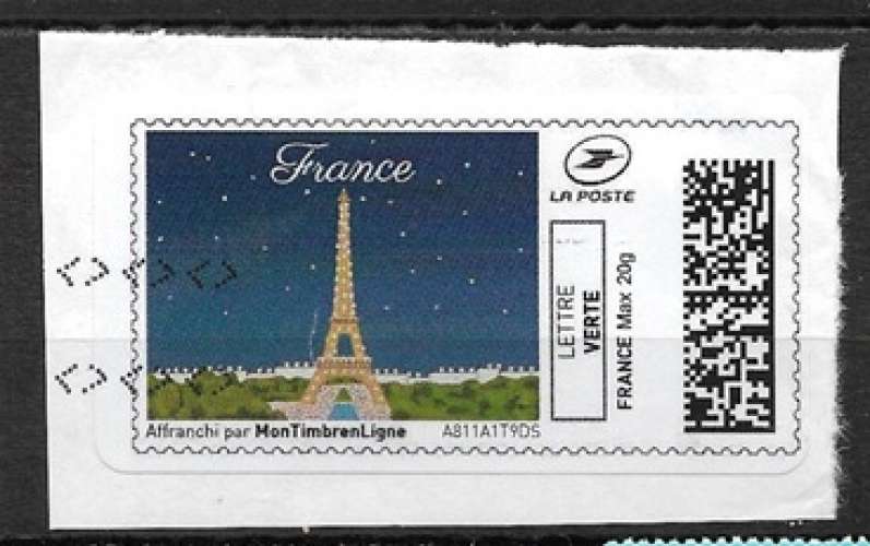 France DIV1 oblitéré YT MON TIMBRE EN LIGNE TOUR EIFFEL