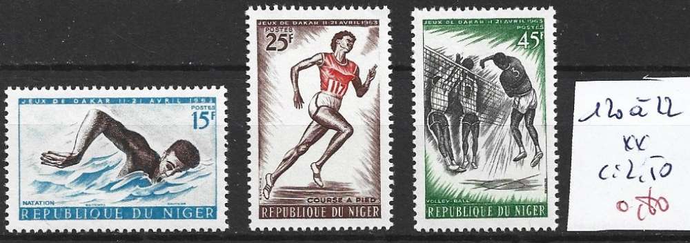 NIGER 120 à 122 ** côte 2.50 € 