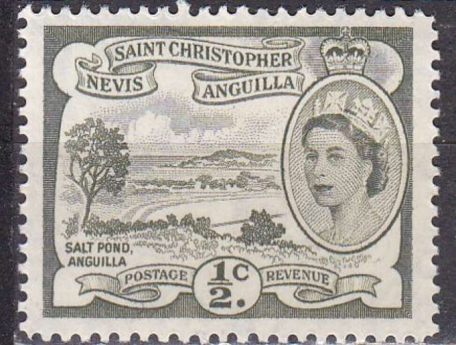 St CHRISTOPHE n° 134 de 1954 oblitéré