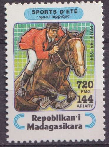 Madagascar 1994 Y&T 1364 neuf ** - Hippisme 