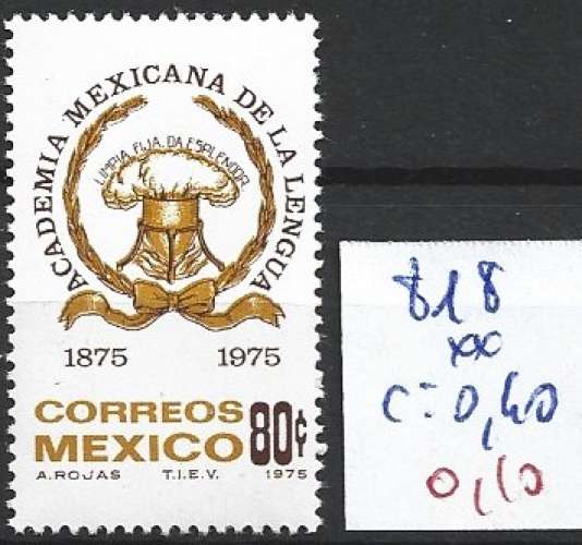 MEXIQUE 818 ** côte 0.40 €