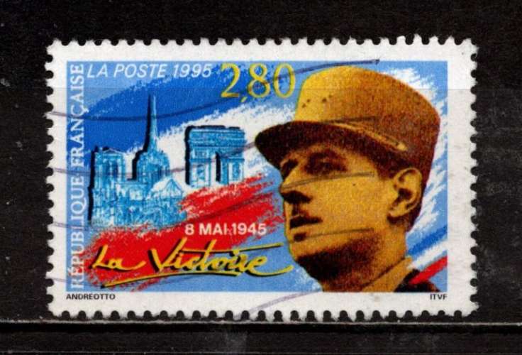 Timbre France n° 2944 oblitéré, TB