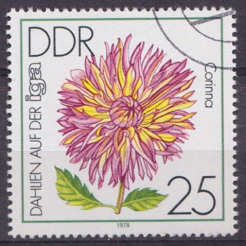 Allemagne RDA 1979 Y&T 2102 oblitéré - Fleurs - Dahlias 