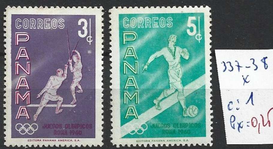 PANAMA 337-338 * côte 1 €