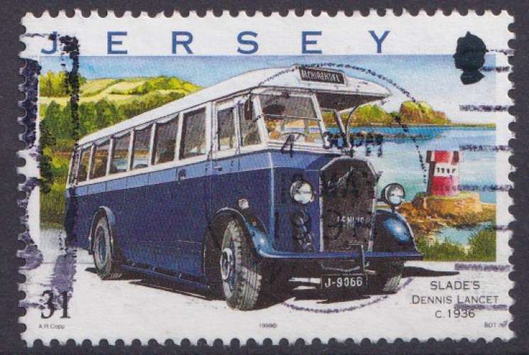 Jersey 1998 Y&T 820 oblitéré - Autobus 