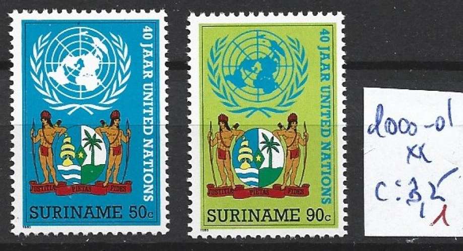 SURINAM 1000-1001 ** côte 3.25 € 