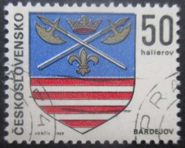 TCHECOSLOVAQUIE N°1755 Armoirie oblitéré 