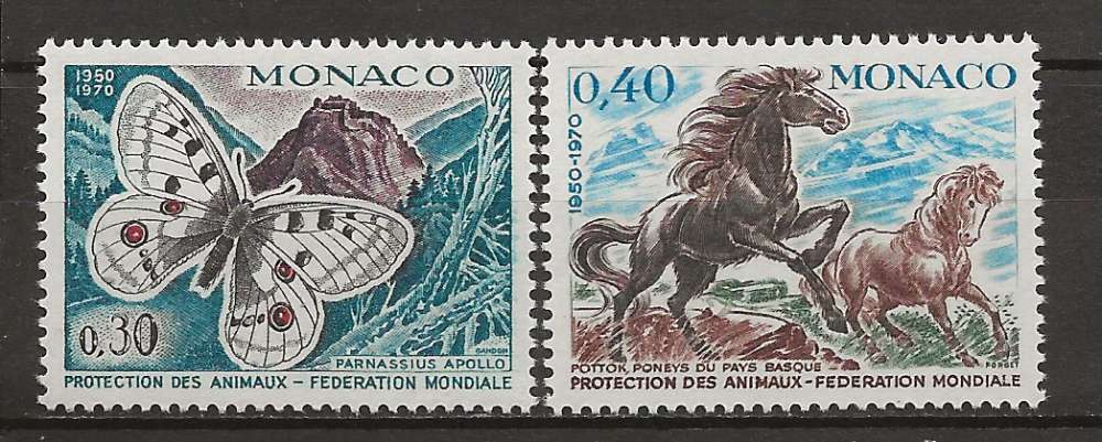   MONACO    ANNEE 1970 Y.T N°809-810 NEUF** 