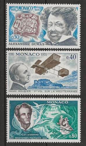   MONACO    ANNEE 1970 Y.T N°839à841 NEUF**