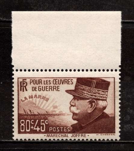 Timbre France n° 454**, bdf, superbe