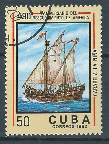 CUBA-OBL-1982-YT N°2402-Decouverte de l'Amérique