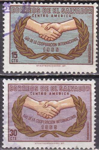 SALVADOR PA N°200/1 de 1965 oblitérés 