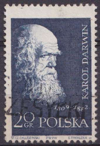 Pologne 1959 Y&T 997 oblitéré - Darwin 