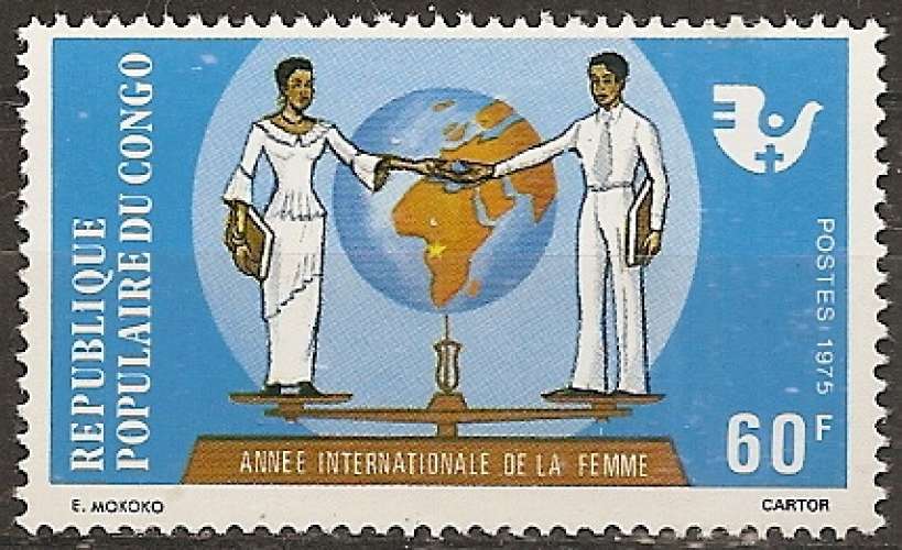 congo ... n° 413  neuf**,gomme mate ... 1976