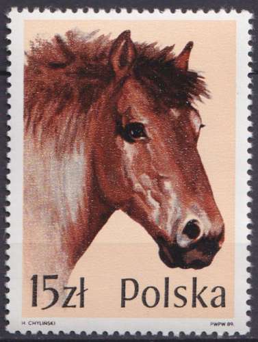 Pologne 1989 Y&T 2998 neuf ** - Chevaux 