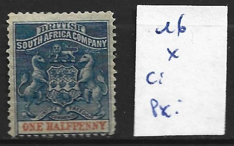 AFRIQUE DU SUD COMPAGNIE 16 * côte 4 €