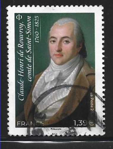2025 FRANCE  oblitéré, cachet rond, Saint-Simon