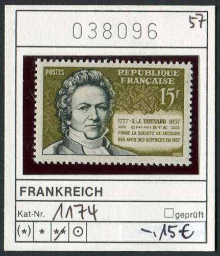 France 1957 - Michel 1174 - Yvert 1139 - ** mnh neuf