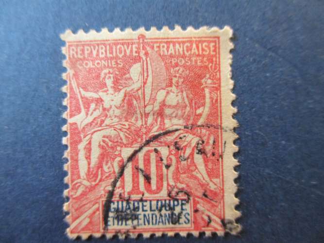 Guadeloupe y & t 41 obl 1900