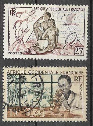 A O F -1953/4- YT n°  48/49  oblitéré