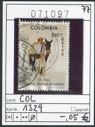 Colombie 1977 - Michel 1329 - oo oblit. - 