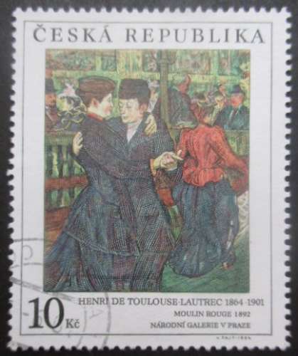 REPUBLIQUE TCHEQUE N°57 Tableau de Toulouse-Lautrec oblitéré