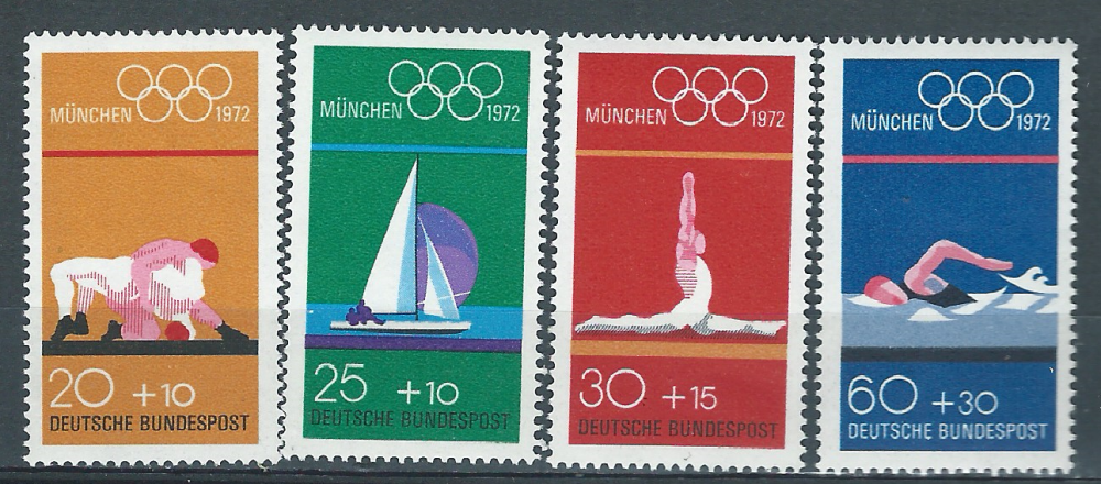 ALLEMAGNE-RFA-NEUF-1972-YT N°570à573-Jeux olympiques