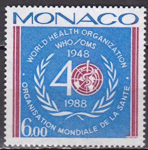 MONACO N° 1636 de 1988 neuf** sous la faciale