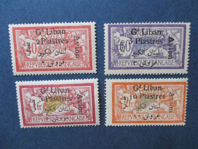 Grand - Liban y & t poste aérienne 5 au 8  * 1924