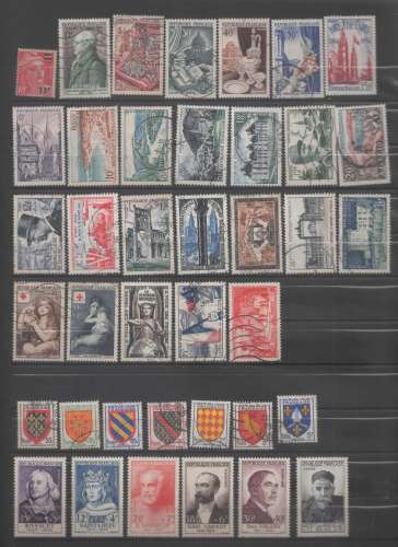 FRANCE LOT 1955   OBL x     voir  scan