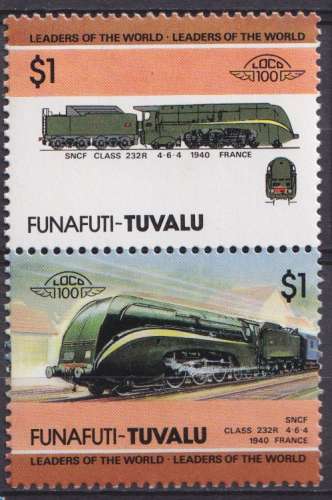 Tuvalu Funafuti 1985 Y&T 14 et 15 neuf ** - Locomotives 