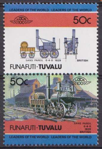 Tuvalu Funafuti 1984 Mi 9 et 10 neuf ** - Locomotives