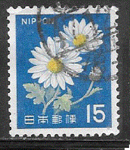 Japon - YT  876  obl - Marguerite aux yeux de bœuf (1970)