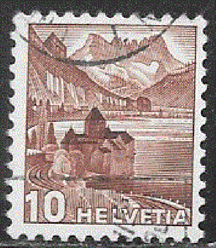 Suisse - YT  348  obl - Château de Chillon (1939)