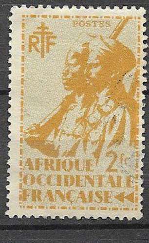 AOF - 1945 - YT n °  14  oblitéré