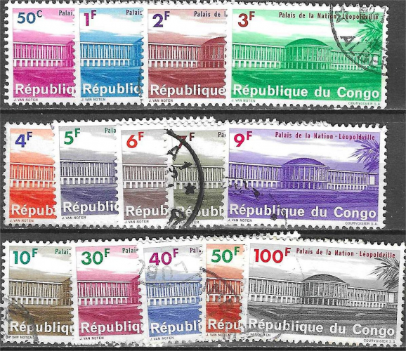 REP. DU CONGO YT 551 / 566 incomplet