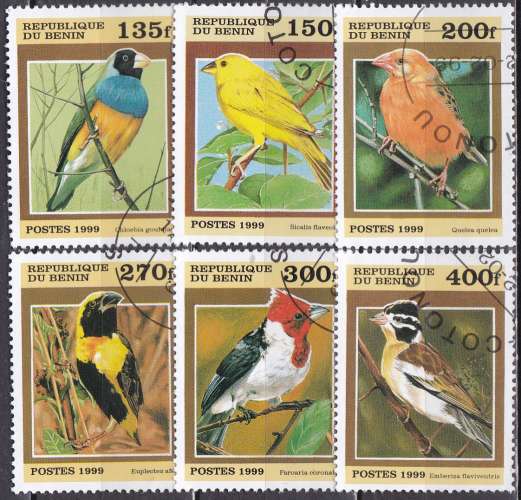 BENIN  jolie série complète oblitérée de 1999 n° 862/7 