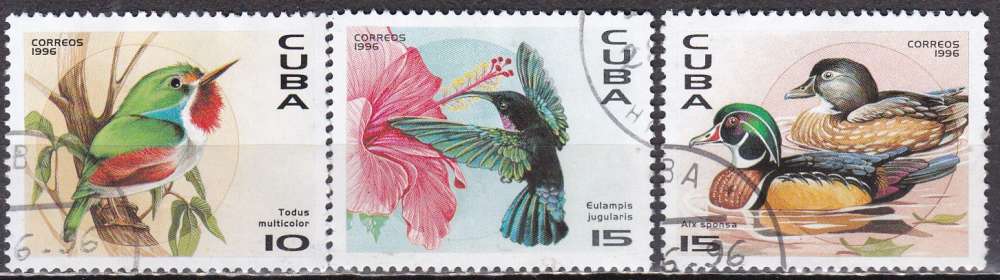 CUBA N° 3545/7 de 1996 oblitérés 