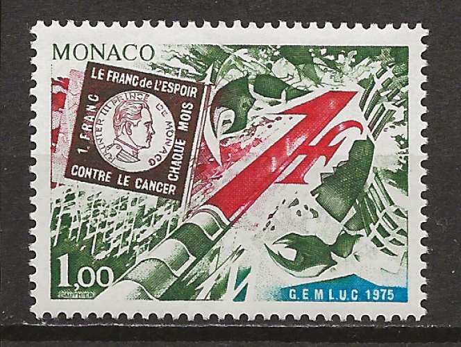   MONACO     ANNEE 1975 Y.T N°1014 NEUF** 