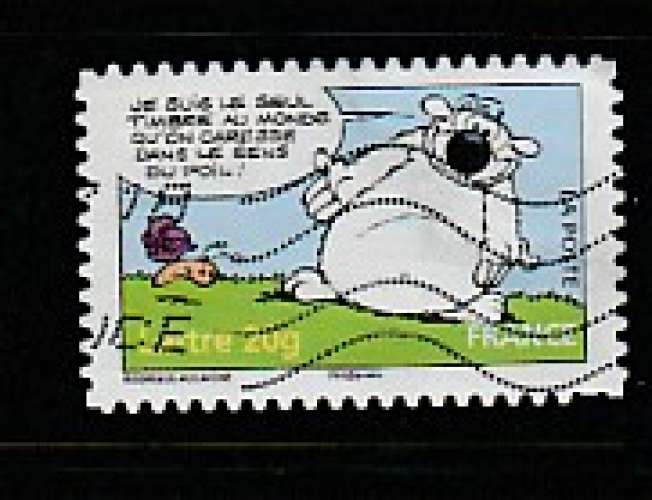 France timbre n° 3961 ou 94 ob année 2006  série Sourires Chien Cubitus