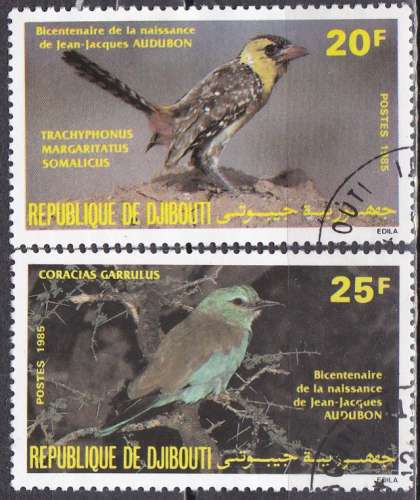 DJIBOUTI N° 598/9 de 1985 oblitéré 