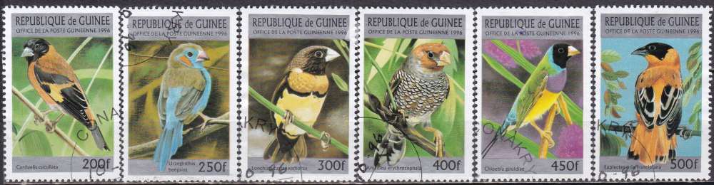 GUINEE N° 1075/1080 de 1996 oblitérés en série complète