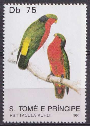 S. Tomé e Principe 1991 Y&T 1040 neuf ** - Oiseaux 