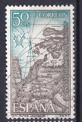 ESPAGNE - 1971 - Carte  - Yvert 1663 Oblitéré